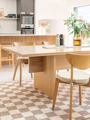 kukoon Beige Washable Noa Checkerboard Jute Rug - Image 3 of 6
