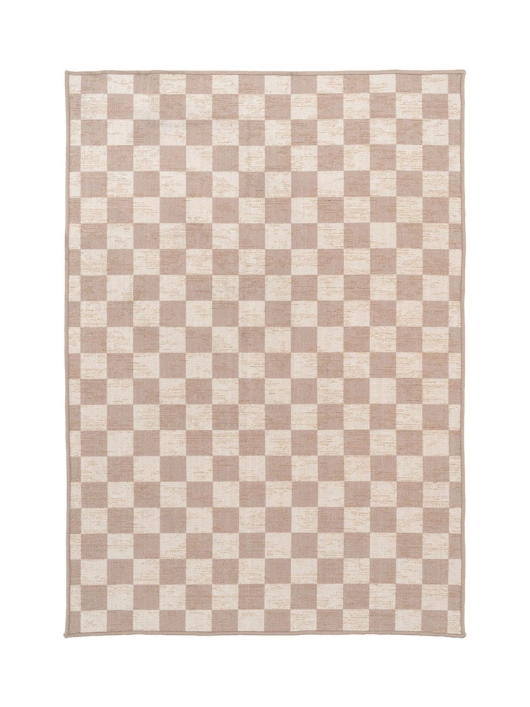kukoon Beige Washable Noa Checkerboard Jute Rug - Image 6 of 6 kukoon Beige Washable Noa Checkerboard Jute Rug - Image 6 of 6
