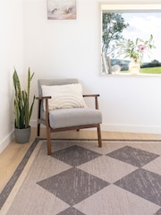 kukoon Brown Washable Suki Harlequin Jute Style Rug - Image 2 of 6