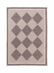 kukoon Brown Washable Suki Harlequin Jute Style Rug - Image 6 of 6