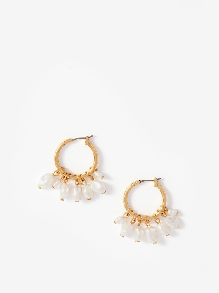 Mint Velvet Gold Tone Hoop Mini Earrings - Image 1 of 4 Mint Velvet Gold Tone Hoop Mini Earrings - Image 1 of 4