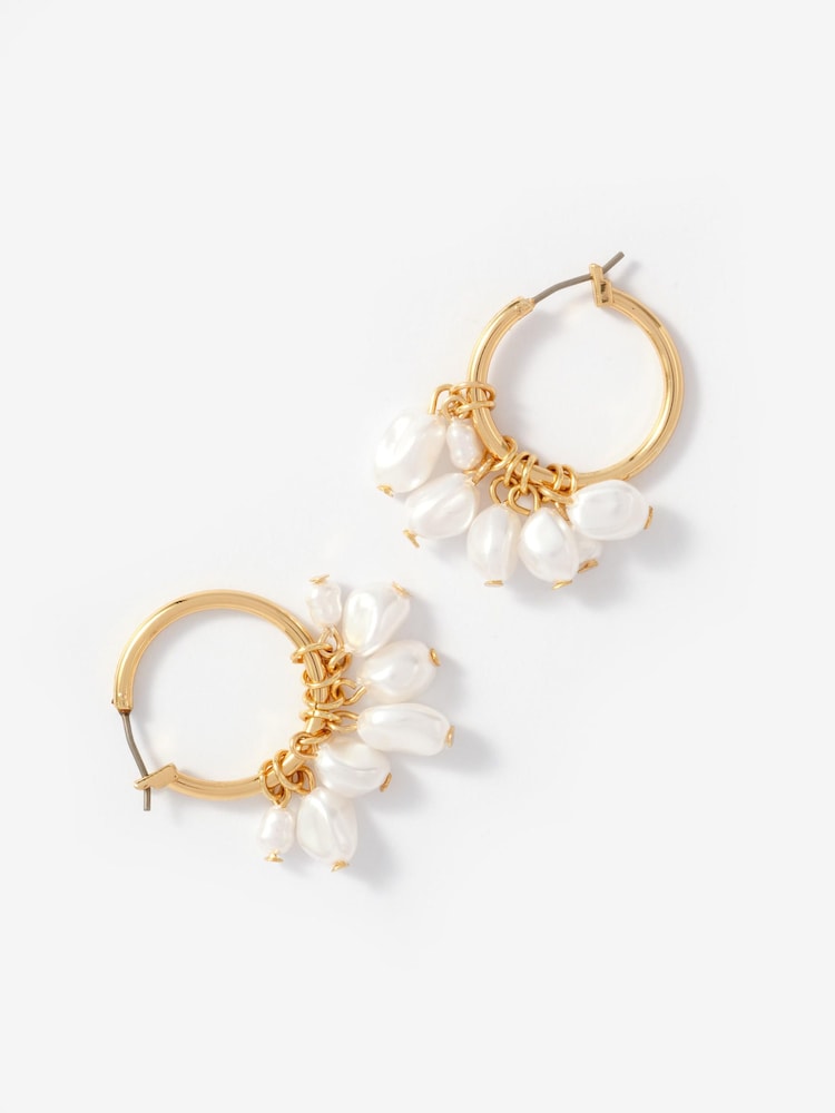Mint Velvet Gold Tone Hoop Mini Earrings - Image 2 of 4 Mint Velvet Gold Tone Hoop Mini Earrings - Image 2 of 4