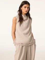 Mint Velvet Natural Cowl Neck Top - Image 2 of 8