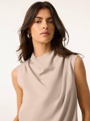 Mint Velvet Natural Cowl Neck Top - Image 3 of 8