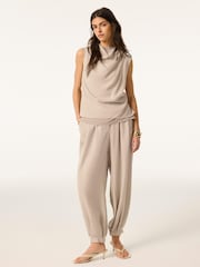 Mint Velvet Natural Cowl Neck Top - Image 4 of 8