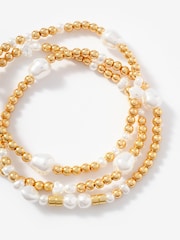 Mint Velvet Gold Tone Multi Friendship Bracelet - Image 4 of 4