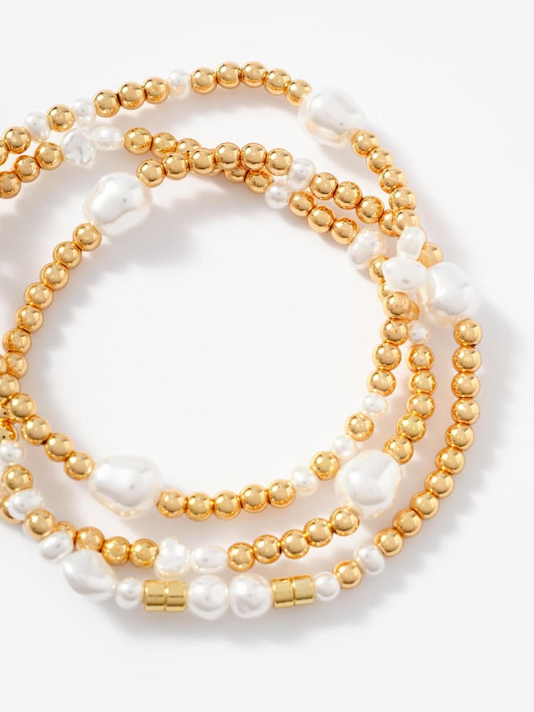 Mint Velvet Gold Tone Multi Friendship Bracelet - Image 4 of 4