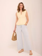 藍色 - Mint Velvet Ankle Wide Leg Jeans - 圖片 1/6