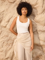 Mint Velvet White Cotton Sequin Cover-Up - Image 1 of 6