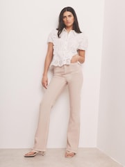 Mint Velvet Brown Relaxed Straight Jeans - Image 1 of 7