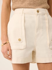 Mint Velvet White Utility Pocket Detail Denim Shorts - Image 3 of 7
