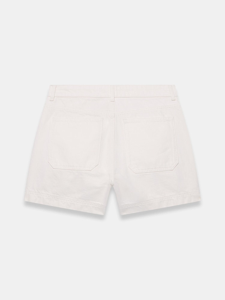 Mint Velvet White Utility Pocket Detail Denim Shorts - Image 7 of 7
