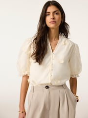 Mint Velvet White Butterfly Detail Blouse - Image 2 of 7