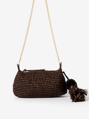 Mint Velvet Brown Jonni Woven Cross-Body Bag - Image 3 of 7