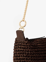 Mint Velvet Brown Jonni Woven Cross-Body Bag - Image 5 of 7