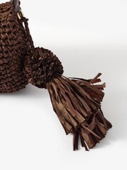 Mint Velvet Brown Jonni Woven Cross-Body Bag - Image 6 of 7