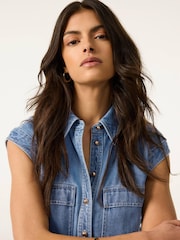 Mint Velvet Blue Denim Jumpsuit - Image 6 of 8
