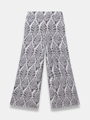 Mint Velvet Blue Leaf Print Wide Leg Trousers - Image 6 of 7