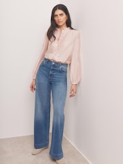 Mint Velvet Pink Embroidered Blouse - Image 3 of 7