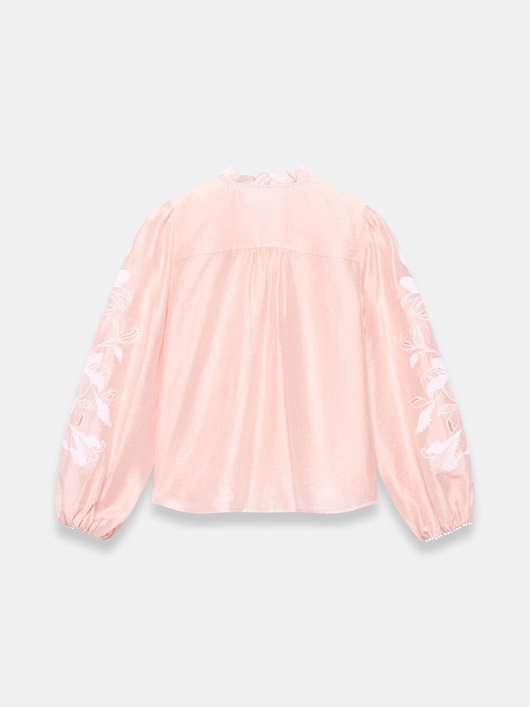 Mint Velvet Pink Embroidered Blouse - Image 7 of 7
