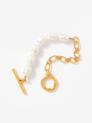 Mint Velvet Gold Tone Chain & T-Bar Bracelet - Image 2 of 3