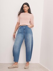 Mint Velvet Pink Cotton Blend Knit Top - Image 5 of 7