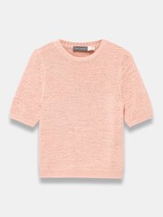 Mint Velvet Pink Cotton Blend Knit Top - Image 6 of 7