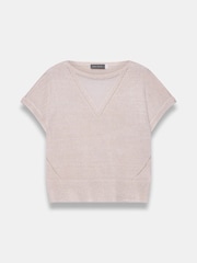 Mint Velvet Natural Metallic Knit Top - Image 6 of 7