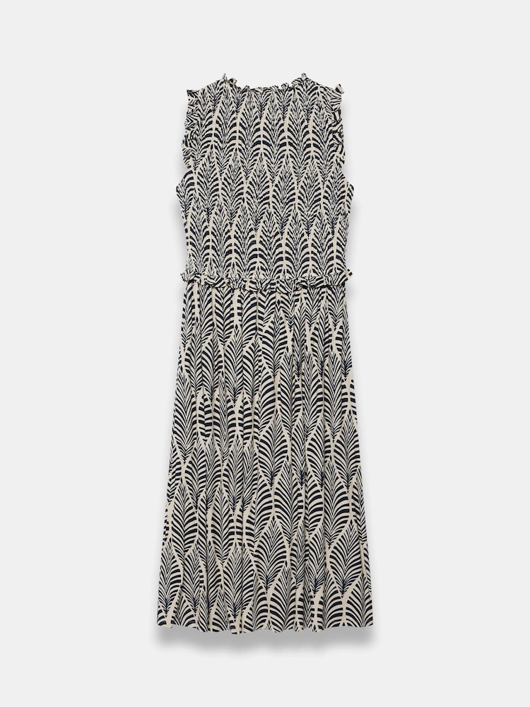 Mint Velvet Blue Print Shirred Midi Dress - Image 8 of 8 Mint Velvet Blue Print Shirred Midi Dress - Image 8 of 8