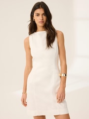 Mint Velvet White Denim Mini Dress - Image 3 of 8