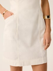 Mint Velvet White Denim Mini Dress - Image 4 of 8