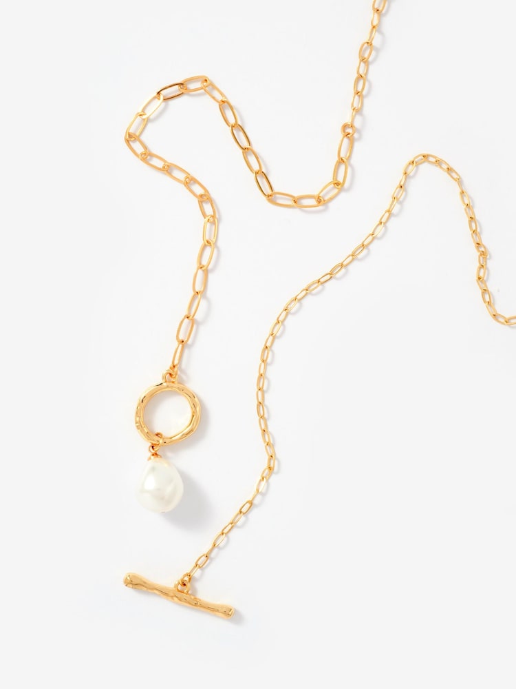 Mint Velvet Gold Tone Lariat Style Necklace - Image 2 of 4