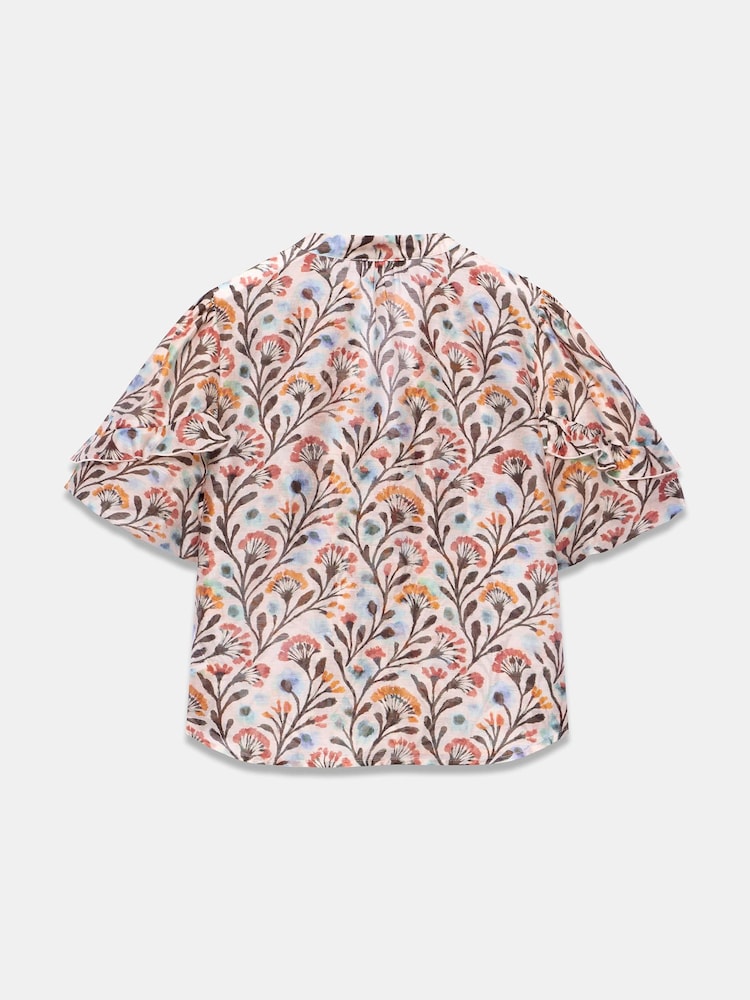Mint Velvet Orange Floral Print Blouse - Image 7 of 7