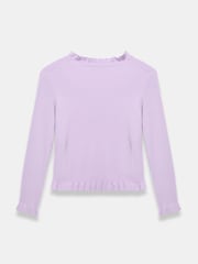 Mint Velvet Purple Ruffle Detail Cardigan - Image 7 of 7