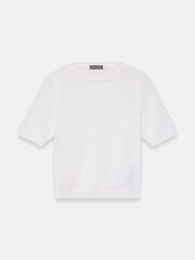 Mint Velvet White Cotton Blend Knit Top - Image 6 of 7