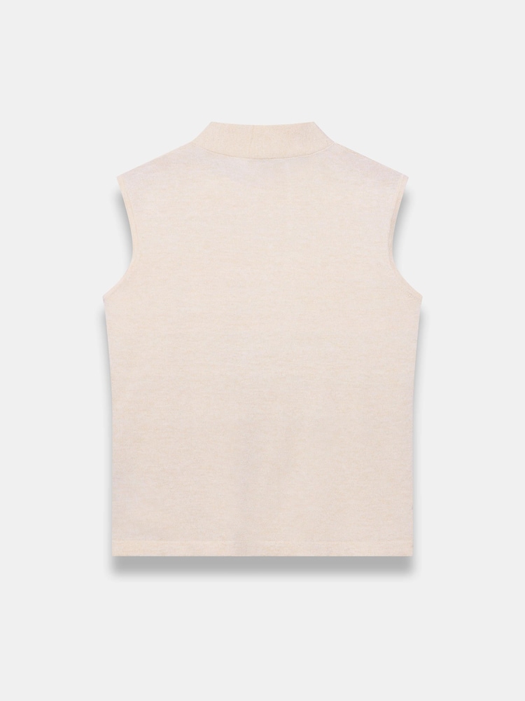 Mint Velvet Metallic Knit Tie Neck Top - 圖片 7/7