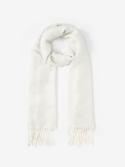 Mint Velvet White Metallic Lightweight Scarf - Image 3 of 4