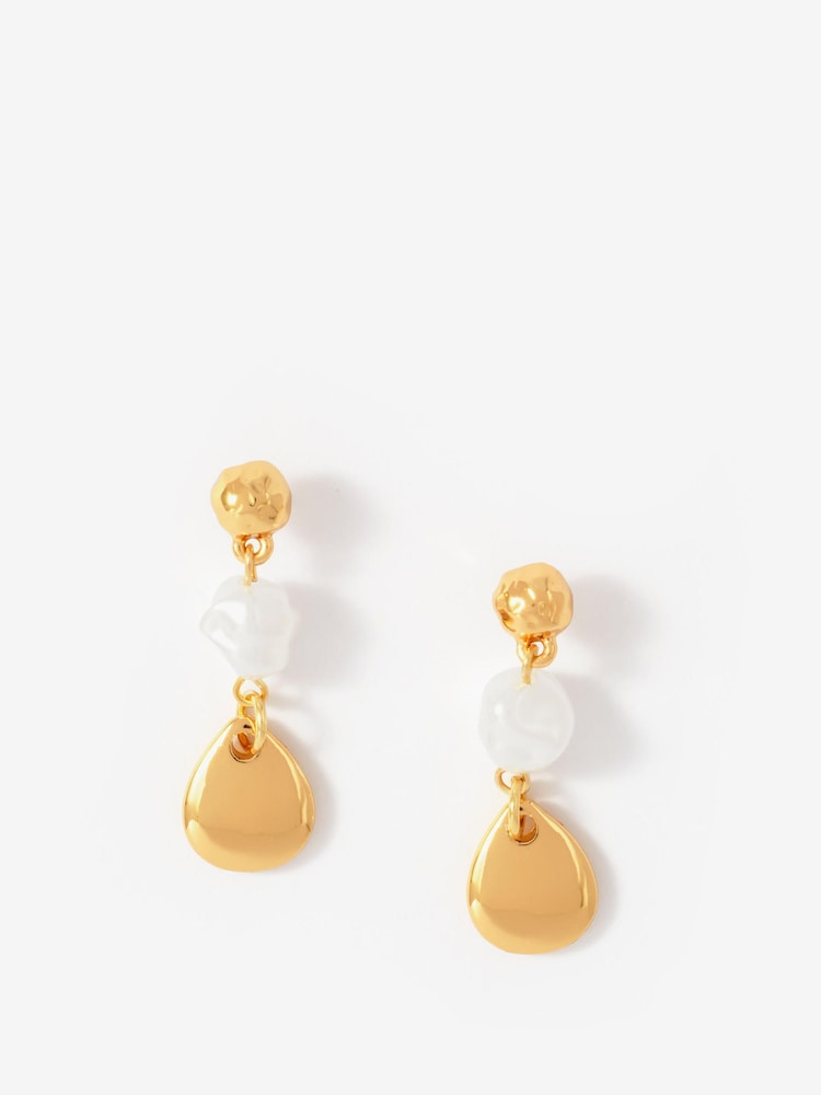 Mint Velvet Gold Tone Drop Earrings - Image 1 of 5 Mint Velvet Gold Tone Drop Earrings - Image 1 of 5