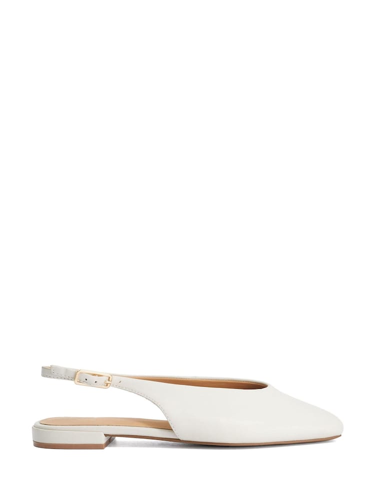 Dune London White Heartbeat Ballet Pumps - Image 2 of 6
