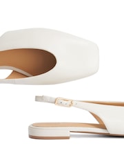 Dune London White Heartbeat Ballet Pumps - Image 5 of 6