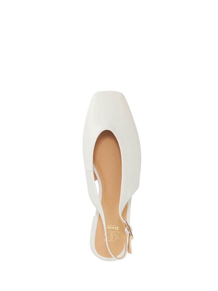 Dune London White Heartbeat Ballet Pumps - Image 6 of 6