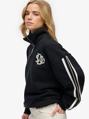 Pulover Superdry Country Club cu fermoar pe jumătate și aplicație decorativă - Imaginea 2 din 7