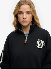 Pulover Superdry Country Club cu fermoar pe jumătate și aplicație decorativă - Imaginea 5 din 7