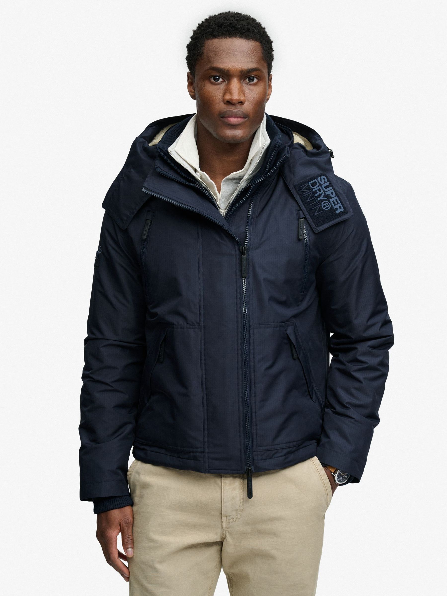 Superdry Bleu Hooded Windbreaker Arctic - Image 3