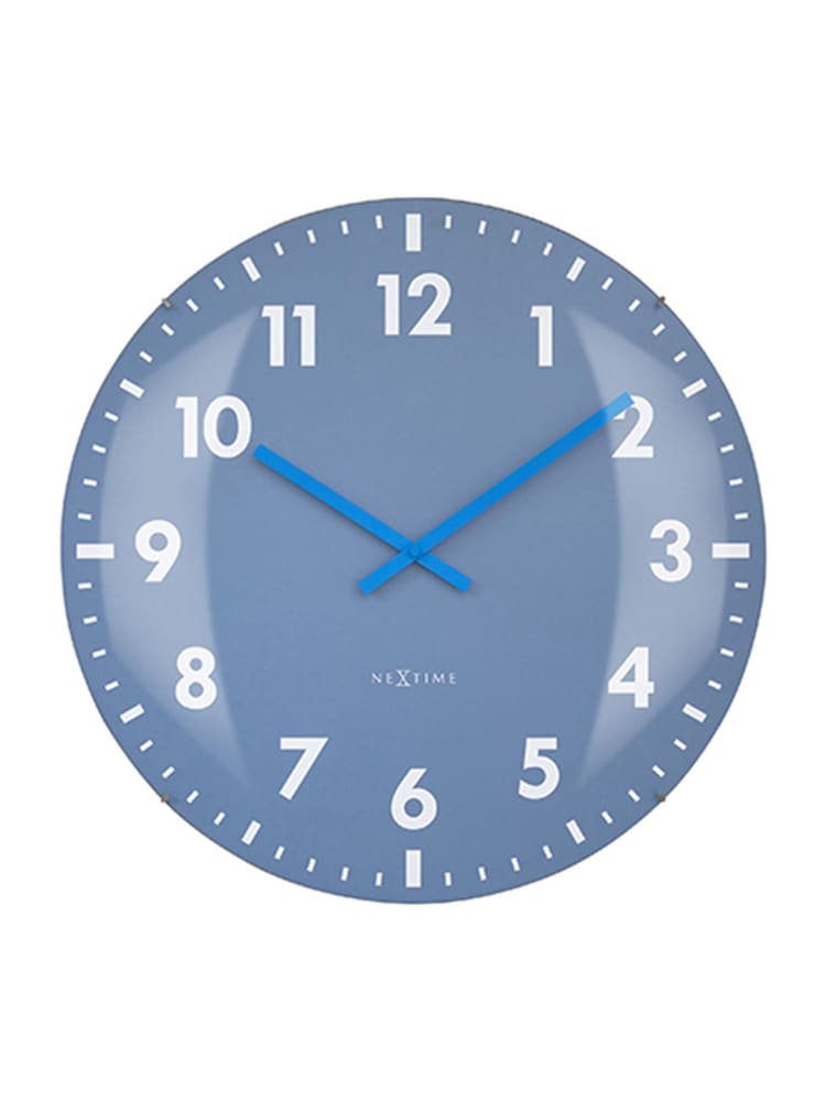 Widdop Blue Duomo Domed Glass Wall Clock - Image 1 of 6