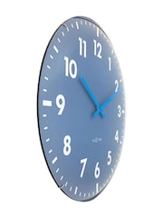 Widdop Blue Duomo Domed Glass Wall Clock - Image 3 of 6