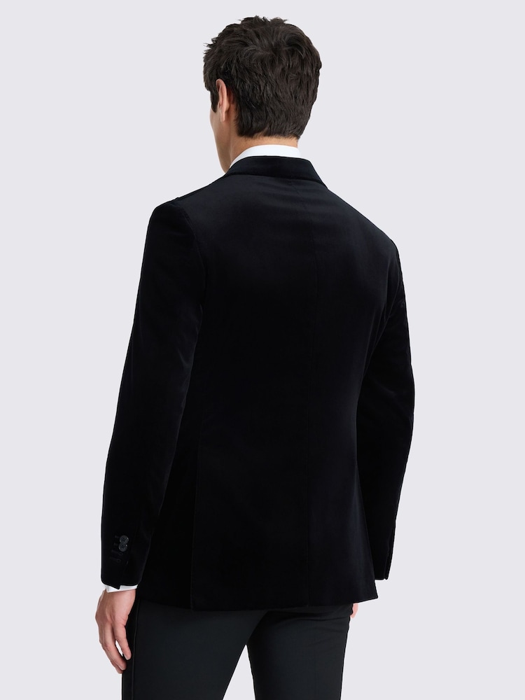 MOSS Black Tailored Fit Velvet Suit Jacket - Image 2 of 5 MOSS Black Tailored Fit Velvet Suit Jacket - Image 2 of 5