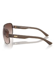 Armani Exchange Brown 0Ax2012S Pilot Sunglasses - Image 3 of 5