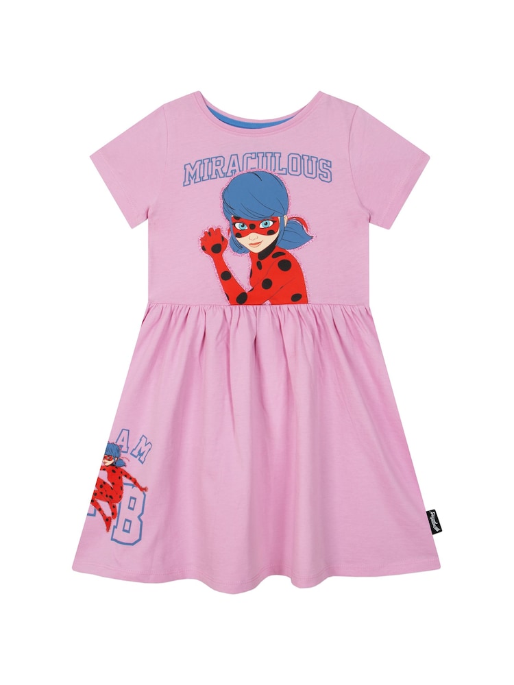 Character Pink Miraculous Ladybug Dress - Image 1 of 11 Character Pink Miraculous Ladybug Dress - Image 1 of 11