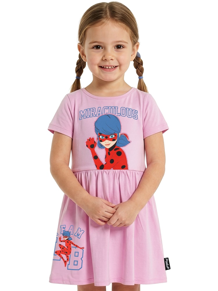 Character Pink Miraculous Ladybug Dress - Image 2 of 11 Character Pink Miraculous Ladybug Dress - Image 2 of 11